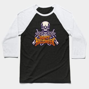 halloween character skeleton with text Baseball T-Shirt